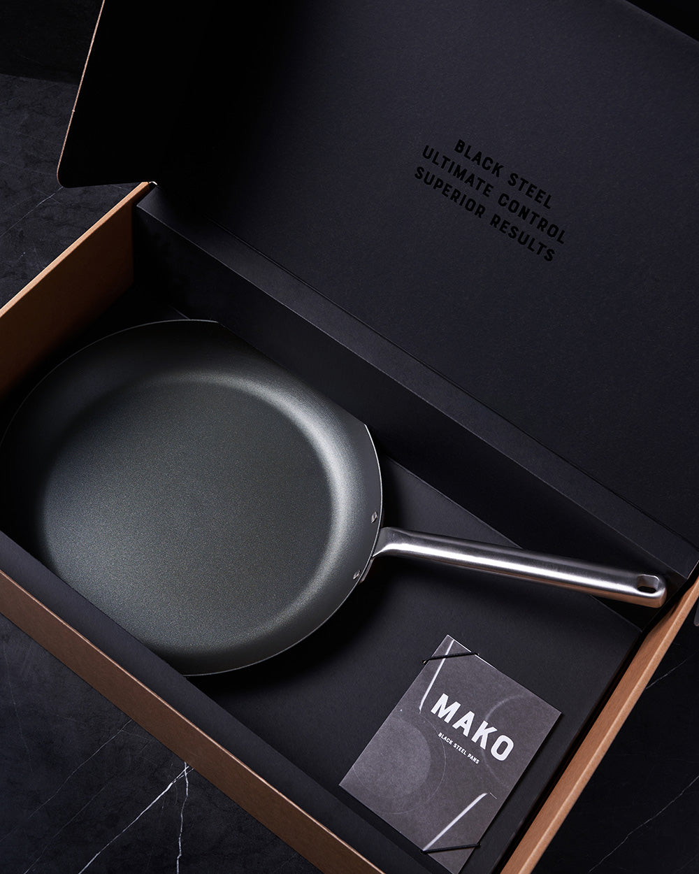 MAKO Black Steel 20cm & 31cm Frying Pan Set