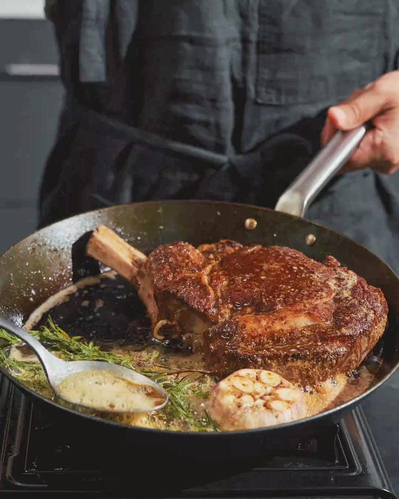 MAKO Black Steel 3-Piece Bundle - CookDineHost basting butter rosemary garlic