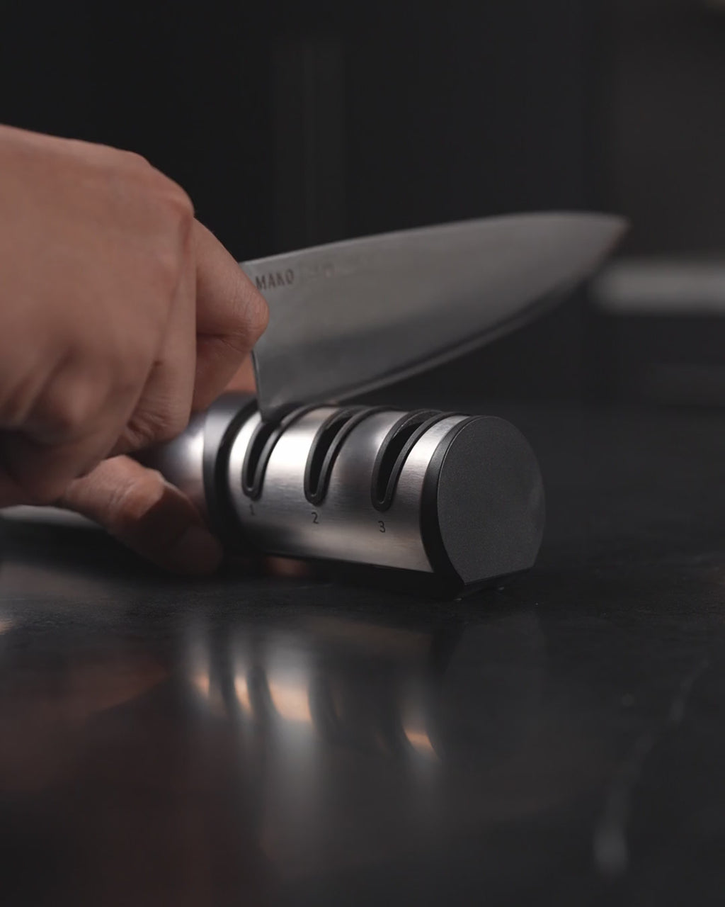 MAKO Precisions Knife Sharpener in use demonstration